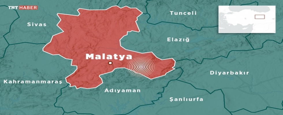 Battalgazi ilçesinde, 4,4 ve 3,9 büyüklüğünde iki deprem