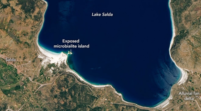Persevere’in çektiği Salda Gölü fotoğrafı, NASA Earth hesabından paylaşıldı