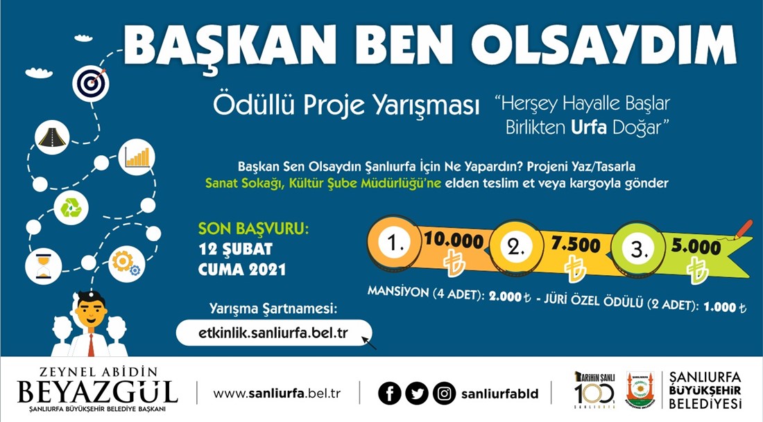 Başkan Ben Olsaydım adlı proje yarışması son başvuru tarihi