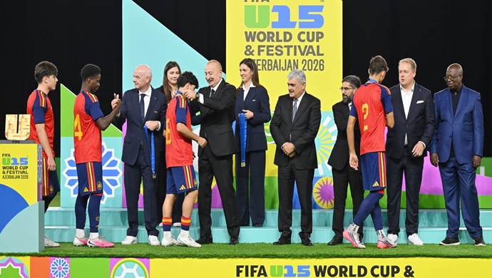 İlham Əliyev “FIFA U-15 World Cup and Festival”ın final matçını izləyib, mükafatlandırma mərasimində iştirak edib